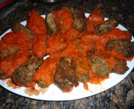 Croquettes a la viande hachée et aux aubergines