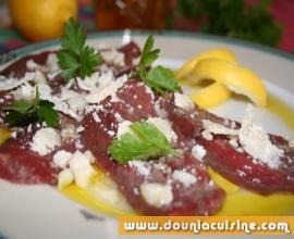 Carpaccio de boeuf au Parmesan