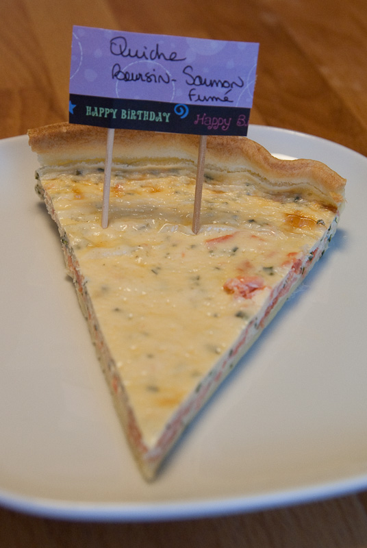 Tarte au saumon fumé et au Boursin