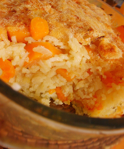 Gratin de riz aux carottes