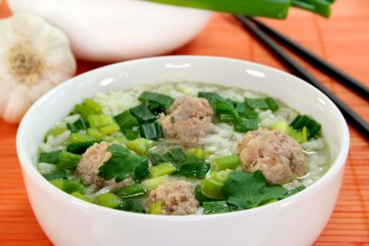Boulettes de boeuf à la coriandre et riz