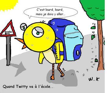 Sur le dos de l'écolier...