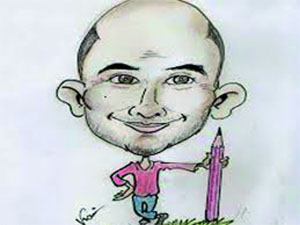 Le caricaturiste Karim Goucem au Temps d'Algérie