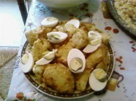 Beignets de chou-fleur et oeufs