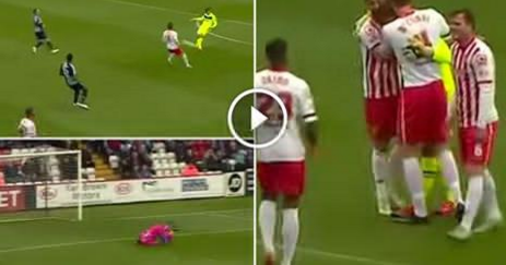 فيديو .. حارس يسجل هدفا من المرمى الى المرمى !