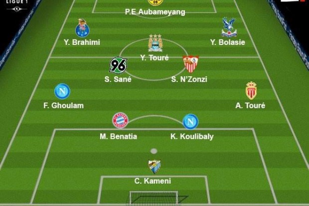 Brahimi et Ghoulam dans l'équipe africaine de la semaine