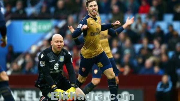 أرسنال يتغلب على أستون فيلا و يتصدر الدوري الإنجليزي مؤقتا