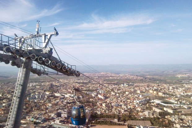 Le téléphérique de nouveau à l'arrêt
