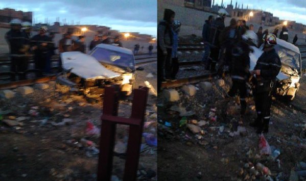 حادث مرور خطير في ولاية المسيلة .. قطار يدهس سيارة سياحية