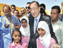 1re visite du secrétaire général de l'ONU