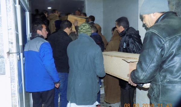 شاهد...وصول جثامين الطبيبين والرضيع إلى مستشفى سطيف الجامعي