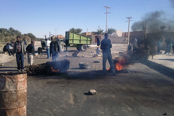 سكان حاسي الميلود بورقلة ينتفضون بسبب غياب التنمية