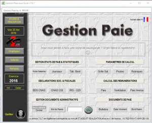 Classeur Gestion Paie