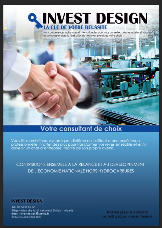 Bureau d'étude ,cabinet consultant; conseil en investissement Algerie