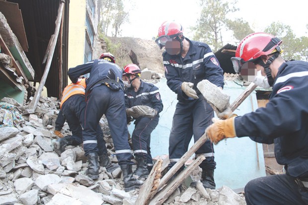 Trois schémas d'opérations de sauvetage simulés