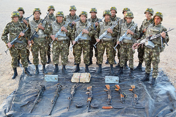 اكتشاف مخبإ يحتوي على أسلحة وذخيرة معتبرة بأدرار