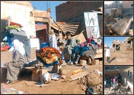 سكان في العراء والإغاثة ''ربي يجيب''