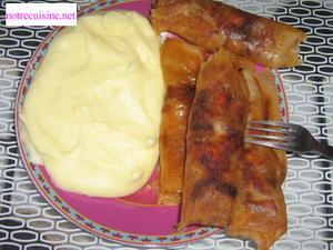 Brick au poulet et aux oignons