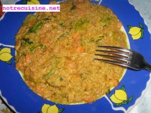 Salata poêlée aux Crevettes