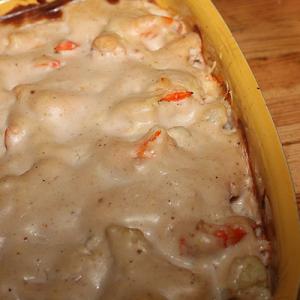 Gratin de choux fleur aux crevettes