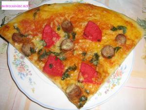 Pizza au merguez-cachirs