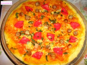 Pizza au merguez-cachirs