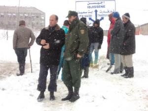 Draa Kébila : Certaines localités isolées du fait de la neige.
