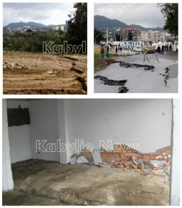 Azazga menacée d'un glissement de terrain