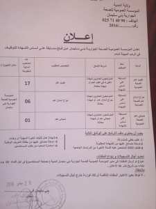 إعلان توظيف في المؤسسة العمومية للصحة الجوارية بني سليمان المدية سبتمبر 2016