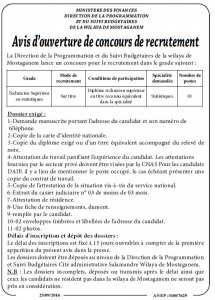 إعلان توظيف في مديرية البرمجة و متابعة الميزانية مستغانم سبتمبر 2016