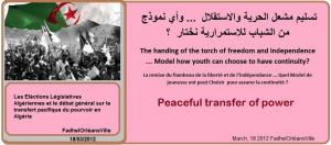 Transfert pacifique du pouvoir en Algérie