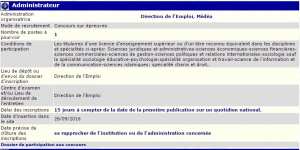 توظيف بمديرية التشغيل ولاية مدية