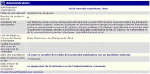 توظيف بالمدرسة العليا للأساتذة بولاية وهران (متصرف)