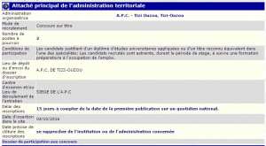 A.P.C de Tizi ouzou - Tizi ouzou recrute - Attaché principal de l'administration territoriale -