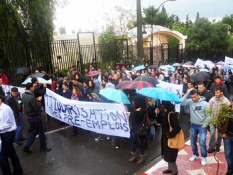 Wilaya de Tizi Ouzou : les jeunes du pré-emploi maintiennent la pression