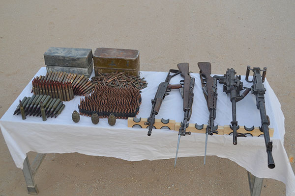 كشف مخبأ للأسلحة في تمنراست