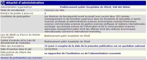recrutement - attaché d'administration à l'eph de sefizef - sidi belabbas