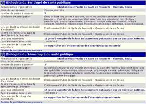 recrutement - biologiste à l'epsp kherrata wialay de bedjaia