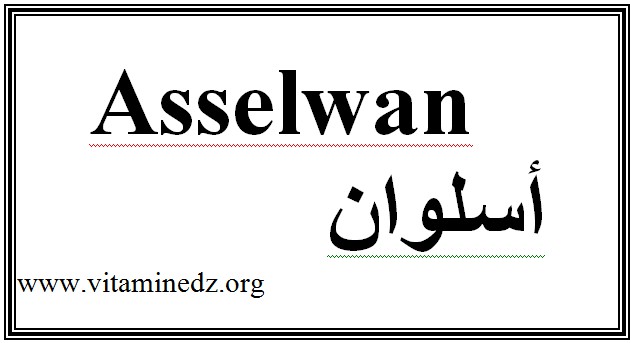 كلمة أسلوان Asselwan  من التراث البربري بمدينة الغزوات تلمسان