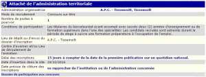 recrutement - attaché d'administration territorial APC de Tissemsilt wilaya de Tissemsilt