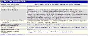 recrutement 05/11/2016 - Attaché d'administration à l'epsp Laghouat
