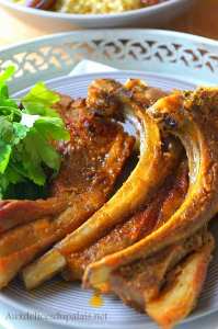 Côtelettes d’agneau marinées au four