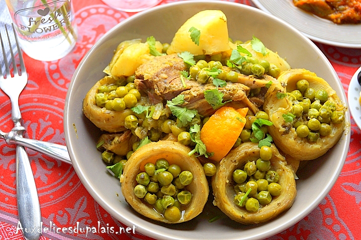 Tajine d’agneau aux petits pois artichauts & fenouils