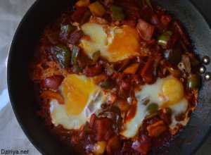 Chakchouka aux trois poivrons