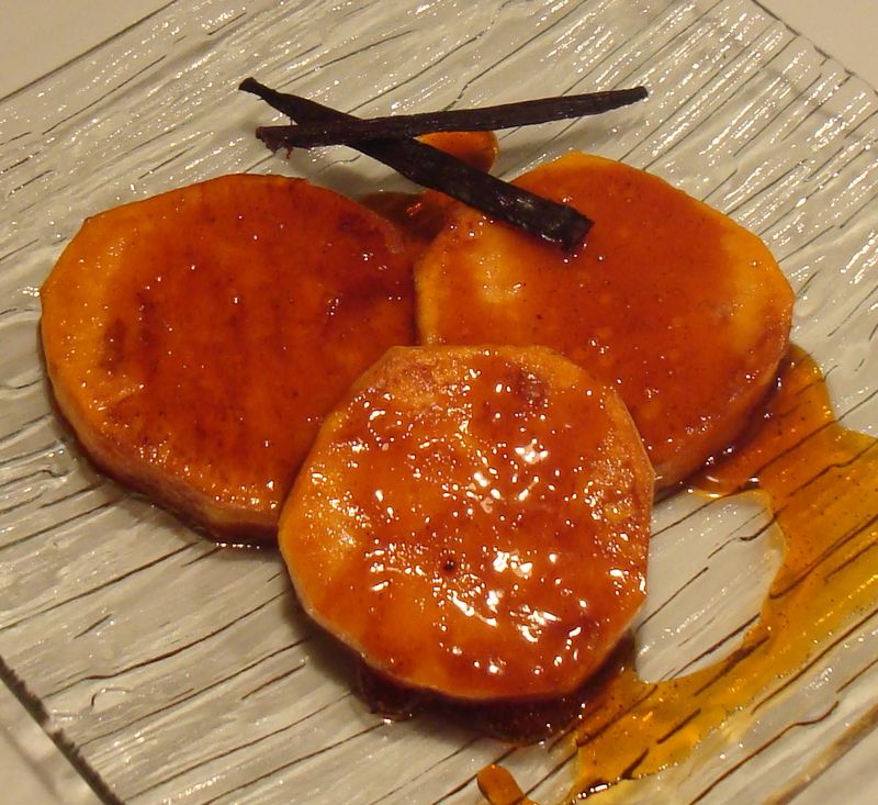 Patates douces au sirop