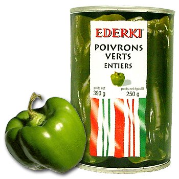 Poivron vert en conserve