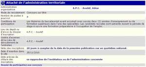 recrutement 28/11/2016 - Attaché de l'administration territoriale à l'APC de Aoulef - Adrar