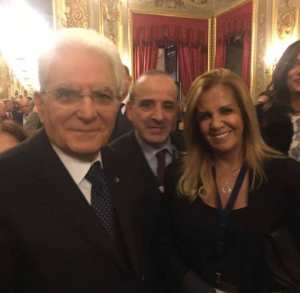 سعيدة نغزة عند الرئيس الإيطالي