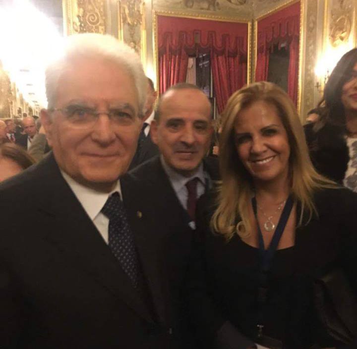 سعيدة نغزة عند الرئيس الإيطالي