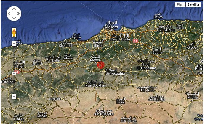 هزة أرضية بقوة 3,5 على سلم ريشتر بولاية المدية